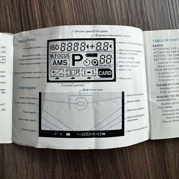 Film Camera 35mm Minolta Maxxum 7000i Instruction Manual Book - Picture 4 of 5